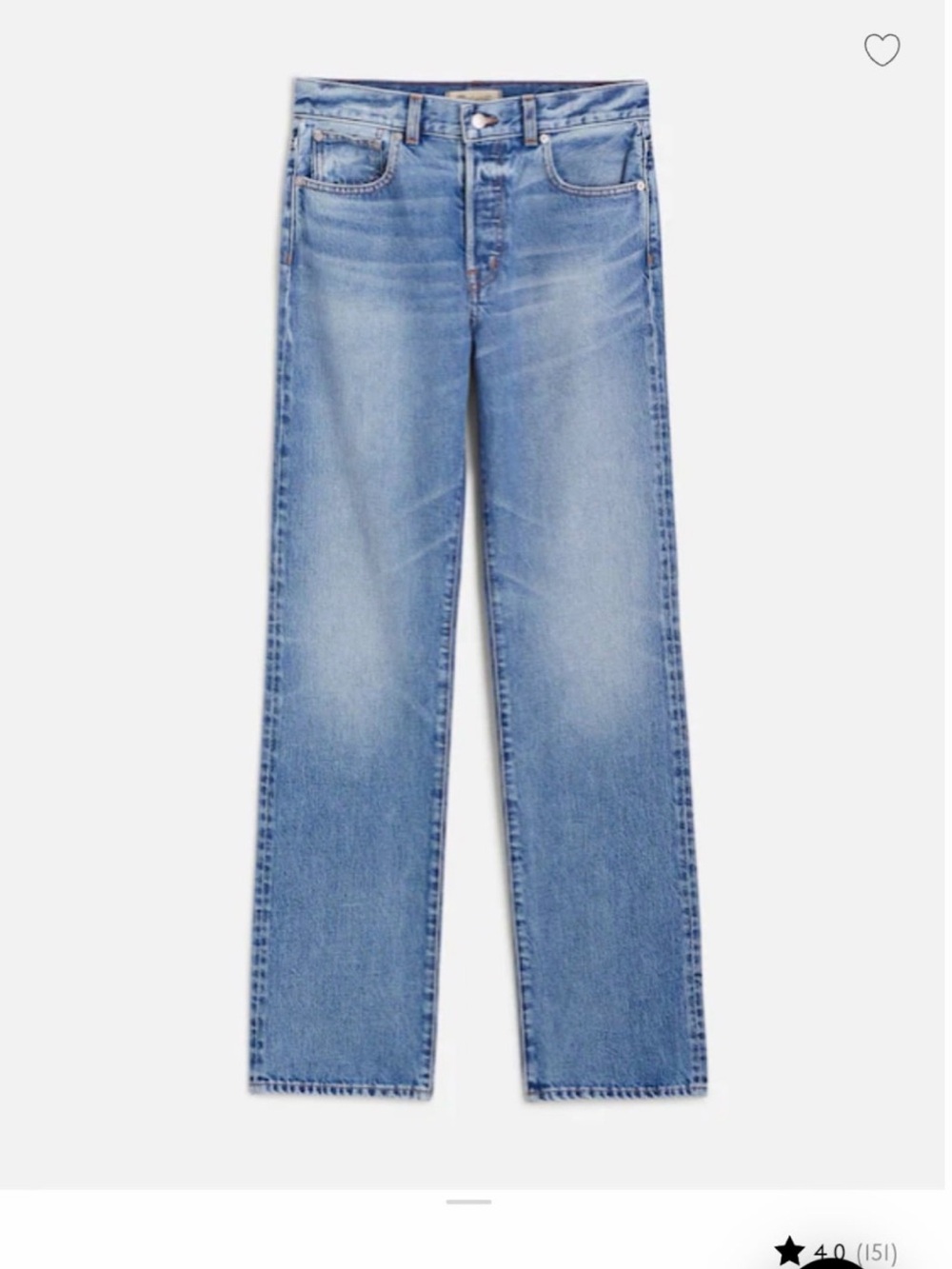 Madewell Classic Straight Leg Light Wash Jeans